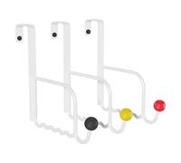 Door Hooks - Door Hanger Hooks | 3x Colorful Round Bead Iron Lock Hook, Storage Brackets Behind The Creative Door Hat And Portab Hangers