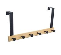 Door Hooks,Over The Door Hook Hanger,Heavy Duty Spacing Saving Wall Hanger Coat Hooks For Clothes,Bags,Towel,Scarfs,Over The Door Hook. (Color : Black(1pcs), Size : 46 * 21 * 5.5cm)