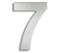 Door House Street Number, 15/20/30cm Number Stainless Steel Metal Brushed Address Sign 0-9 Outdoor Door Home(7,30cm 12in)
