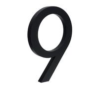 Door House Street Number, 4/6 Inch 0-9 Big Black Sign Modern Door Building Digital Signage Outside Address(9,15cm)