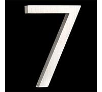 Door House Street Number, 4/6 Inch Exterior Outdoor Modern ApartmentDigital Home Outside Address Sign 0-9 Brushed Alloy(7,15cm)