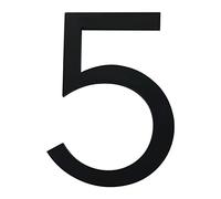 Door House Street Number, Big Number Sign Black 4 inch 10cm Aluminum Alloy Electroplated with Screws(5)