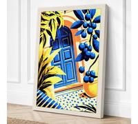 Door in Paradise Tropical Canvas Wall Art Print 36x24 Inch | Ready to Hang, Gallery Wrapped, Fade-Resistant Inks, Securely Packaged, UK Made