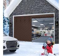 Door Insulation Kit for Winter Magnetic Thermal Cover for Doors 240-500cm Weatherproof Draft Stopper for Bedroom & Patio Coffee Color 280x290cm