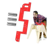 Door Jig - Professional Cabinet Door Installation Tool, Sturdy Aluminum Alloy Slotting and Drilling Guide, Reliable Dowelling Fixture for Cabinets, Wardrobes & Furniture Assembly, 34.3x8.5cm