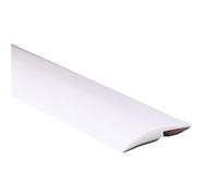 Door Joint Fit Flooring Seam Edge Trim, Protective Floor Mat Flat Button Strip for Home Threshold Carpet 1pc(White)
