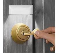 Door Keyhole Light Lamp Infrared Auto Sensor Motion Detector Keyhole 4 LED Light lamp Stick-on Anywhere Tap Lights Battery Operated-White