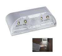 Door Keyhole Light PIR Infrared IR Wireless Door Lock Lamp,Door Key Light with Auto Sensor Motion Detector,Stick-On Night Lights ideal for Front Door Hallway Closet Drawer Indoor Outdoor,Silver