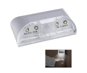 Door Keyhole Light PIR Infrared IR Wireless Door Lock Lamp,Door Key Light with Auto Sensor Motion Detector,Stick-On Night Lights ideal for Front Door Hallway Closet Drawer Indoor Outdoor,Silver