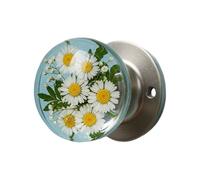 Door knob | Retro Round Resin Epoxy Flower Door Knob - Vintage Modern Classic Handle Interior Privacy for Home Store Toilet Bathroom Bedrooms
