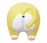 Door Knob Stoppers - Cartoon Door Knob Stoppers - 3 Stickers for Door Handle Bumper Stop With Cute Cat Rear | No Protection Guard