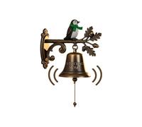 Door Knob, Vintage Wall Bell, Hanging Wind Chime with 7.09 Inches Length, Holiday Ringer for Christmas Shop, Farmhouse, Kitchen, Garden, Entryway Classroom, Church, Bronze