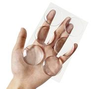 Door Knob Wall Shield, 6 Pcs Transparent Door Stopper Clear Rubber Door Handle Wall Protector Self Adhesive Wall Protector Bumper Pads Silencer for Protecting Cabinets Wall Refrigerator Door Cabinets