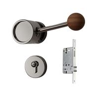 Door Knob with Lock Interior | Keyless Privacy Lever Handle,Door Knob Interior with Lock,for Bedroom Bathroom Left Right Indoor Home Room Entry Security Garage