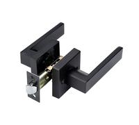 Door Knobs - Bedroom Privacy Lever Handle, Interior Hardware for Residence | Stylish Passage Knob for Bathroom, Hallway, Dormitory, Secure Locking Set for Apartments, Homes, Offices, Door Solution