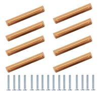 Door Knobs for Interior Doors Solid Wood Handles,Log Cabinet Doors,Cabinet Wardrobe Drawer Handles,Wooden Cabinet Door Handles,Oak,192mm,8 Pack