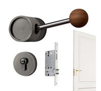 Door Knobs Interior with Lock - Keyless Mute Privacy Lever Handle - Interior Locking Door Knobs,for Bathroom Bedroom Left Right Room Home Indoor Entry Garage Security