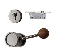 Door Knobs Interior with Lock - Keyless Privacy Lever Handle,Door Knob Interior with Lock,for Bedroom Bathroom Left Right Home Indoor Room Entry Security Garage