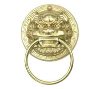 Door Knocker 30CM Large Cast Lion Head Door Knocker Ring Pull Vintage Brass Handle Solid Wood Knock for Entry Improvement Decor for Door(Color 4)