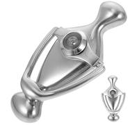 Door Knocker Arc Zinc Alloy Silver Brushed with Peephole