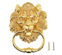 Door Knocker,Door Knockers for Front Door 1Piece 6 Inch Door Knocker Classical Vintage Retro Home Decor Wall Hanging Decoration Gate Handle Pull Ring Knobs(Gold)