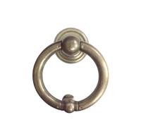 Door Knocker Large Front Door Knocker Glass Wooden Knock Gate Pull Knob Ring Handle for Entrance(3.5 in Bronze Color)