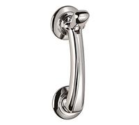 DOOR KNOCKER ON ROSE. CHROME PLATE