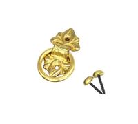 Door Knocker Ring Door Knocker Brass Bronze Knob for Cabinet Gate Round Handle Entrence Knock Home Hardware(40mm Round Ring knob)