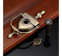 Door Knocker with Door Viewer Polished Brass, Urn Door Knockers for Front Door, Elegant Front Door Furniture with a Classic Period Design, Alerting You of Visitors to Your Home