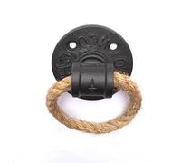 Door Knockers for Front Door 1pcs Vintage 1.26 Inch Drop Ring Drawer Knobs Hemp Rope Closet Handle Cabinet Furniture Hardware(Gold Bronze)