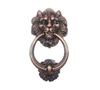 Door Knockers for Front Door 1pcs12cm Large Antique Lion Doorknocker Door Knocker Lionhead Doorknockers Lions Home Decor Wooden(Red Bronze)