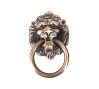 Door Knockers for Front Door 2pcs Antique Chic Dresser Knobs Pulls Drawer Rings Lion Head Furniture Knob Door Knocker Kitchen Cabinet Handle(Red Copper)