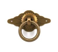 Door Knockers for Front Door 2X Brass Ring Drawer Knob Dresser Pulls for Furniture Decoration Closet Cabinet Cupboard Door Knobs(A Ring Dia 30mm)