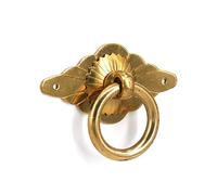 Door Knockers for Front Door 2X Brass Ring Drawer Knob Dresser Pulls for Furniture Decoration Closet Cabinet Cupboard Door Knobs(B Ring Dia 30mm)