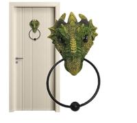 Door Knockers for Front Door, Deep Ocean Creature Dragon Resin Knockers, Antique Door Knocker Figurine for Home, Theme Cafe Decoration