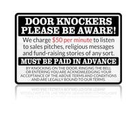 Door Knockers Please Be Aware Metal Tin Sign