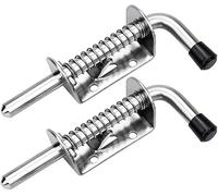 Door Latch, Door Bolt, 2-Piece Metal Security Bucket Bolt Spring Latch