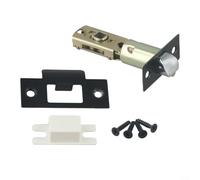 Door Latch For Interior For Room Doors Tubular Mortice Design Compatible With 45 Degree Opening Zinc Alloy Material Build(Black-ET)