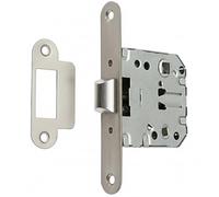 Door Latch for Wooden Passage Doors, Unified Inlay Measures 47 mm Round, for Internal Wooden Doors, Matt Nickel Finish