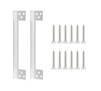 Door Latch Guard Plate, Door Security Protector Door Latch Shield, Stainless Steel Security Door Lock, Cover to Block Access to The Door Lock/Deadbolt Latch for Bathroom Doors (7''- 2Pack, Sliver)