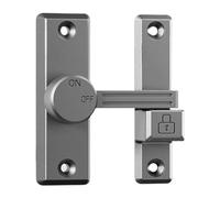 Door Latch Guard Universal Flip Latch for Gate Home Office Barn Sliding Door Gray, 6.4x7.6cm