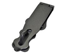 Door Latch Hasp and Staple - Heavy Duty Garage/Gate/Garden Clasp Padlock for Shed Cabinet - Metal Strong Black Powder Coated Security Locks - 150 mm (6 inch)