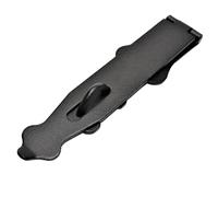 Door Latch Hasp and Staple - Heavy Duty Garage/Gate/Garden Clasp Padlock for Shed Cabinet - Metal Strong Black Powder Coated Security Locks - 200 mm (8 inch)
