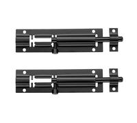 Door Latch Lock Slide Bolt,3 Inch Security Sliding Latch Lock,Door Latch Lock Slide Bolt,Barrel Bolt Lock with 12 Screws Black (3 Inch)
