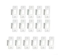 Door Latch Restorer Strike Plate For Doors, 5/10PCS Stainess Steel Chrome Finish Strike Plates for GENERAL Door Lock Hardware, Adjustable Two Piece Door Strike(10pc)