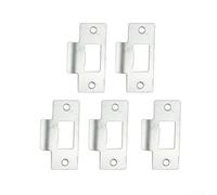 Door Latch Restorer Strike Plate For Doors, 5/10PCS Stainess Steel Chrome Finish Strike Plates for GENERAL Door Lock Hardware, Adjustable Two Piece Door Strike(5pc)