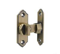 Door Latch, Zinc Alloy 90 Degree Sliding Lock, Left and Right Mounted Design for Smooth Operation, Secure Storage Shed Toilet Balcony Room Door Hardware(Bronze)