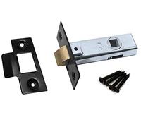 Door Latches Tubular Mortice Fit 76mm or 64mm Case Size - Black Finish (64mm Case Size)