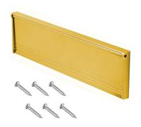 Door Letterbox Flap 11.5 Inch 1 Set,Letter Box Cover for Front Door with Draught Excluder Brush and Sprung Prevents Draughts Coming Through Compatible with UPVC Composite Wooden Doors (Gold)