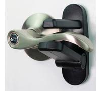 Door Lever Lock (1 Pack) Prevents Toddlers from Opening Doors. 3.25" L * 1.5" W * 4.5" H Easy One Hand Operation for Adults. Durable ABS with 3M Adhesive Backing. Simple Install (Black)